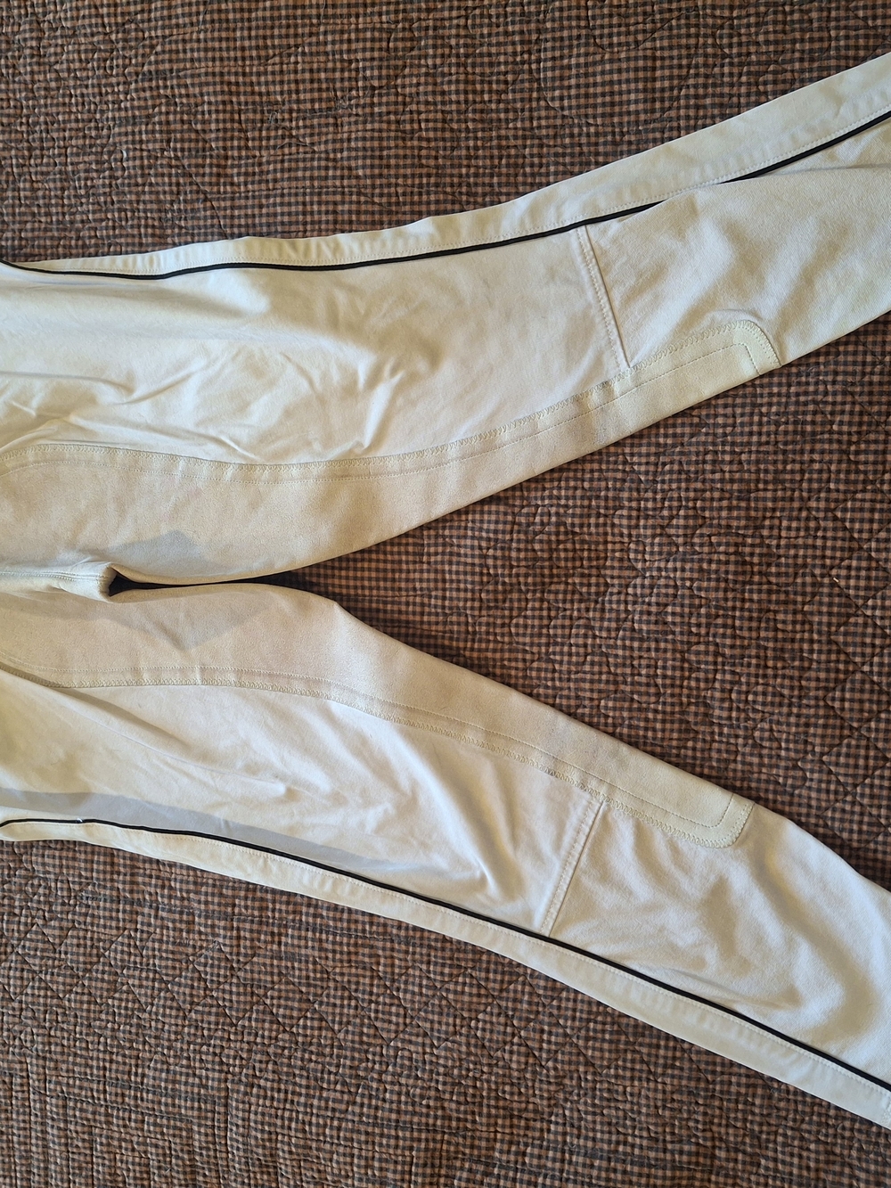 Ariat Cream Riding Trousers with Black Piping